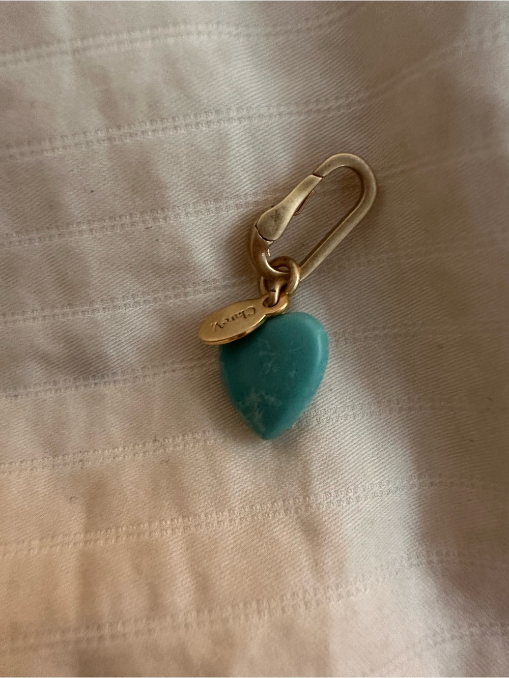 Clare V mini turquoise charm